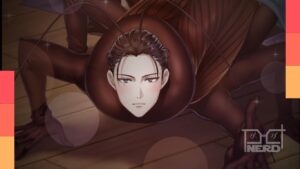 Cena ilustrativa de um dating sim com estética romântica e a temática de baratas aparecendo como interesses amorosos