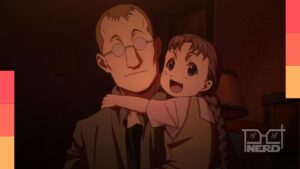 Gendo Ikari em Neon Genesis Evangelion, expressando frieza e indiferença