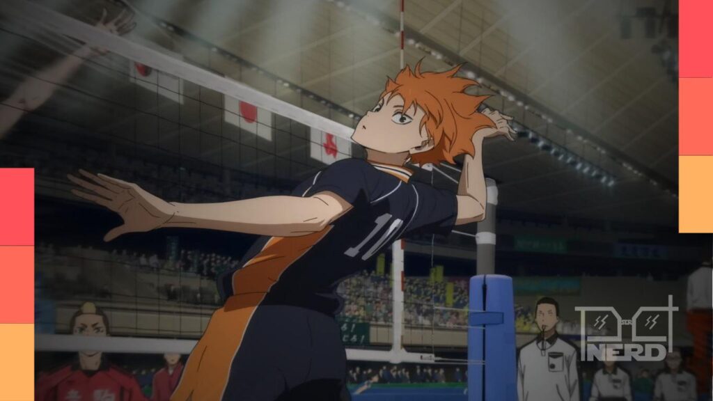 Cartaz de Haikyu!!: The Dumpster Battle com referência à dublagem na HBO Max e aviso de áudio original sem legendas