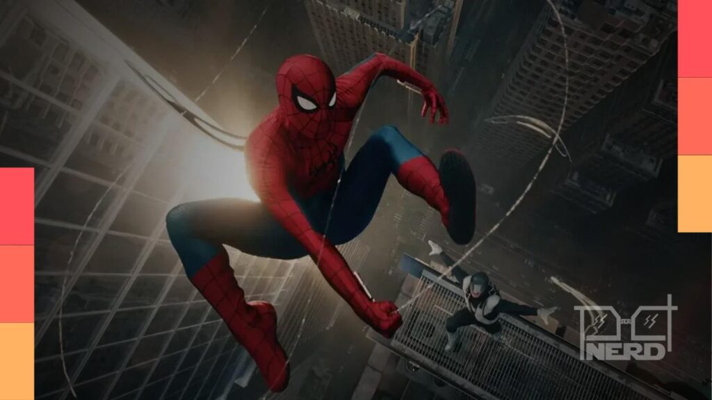 Homem-Aranha em ação enquanto Tom Holland fala sobre recriar momentos icônicos dos quadrinhos em Homem-Aranha: Um Novo Dia