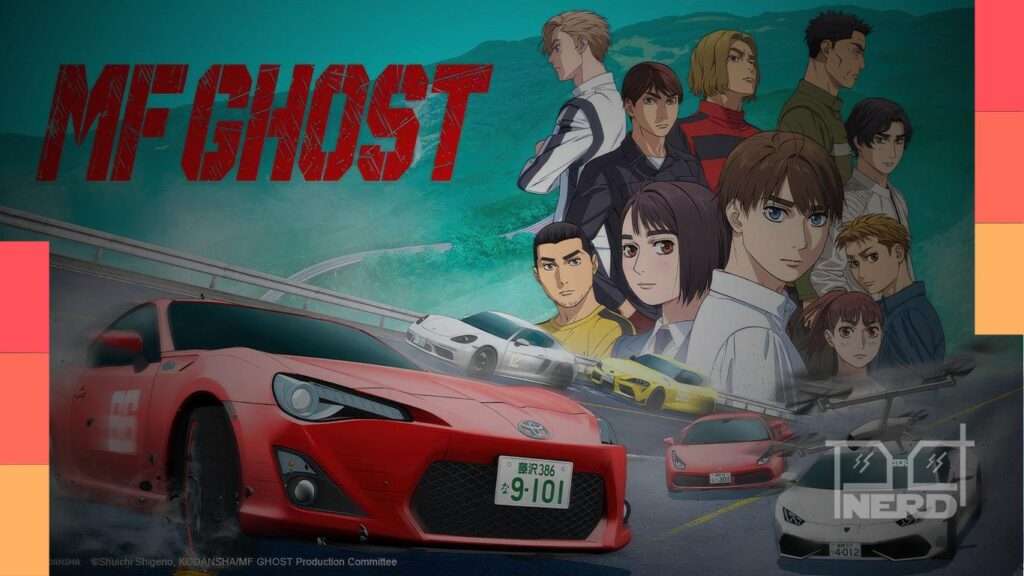 Kanata Katagiri pilotando o Toyota GT86 em MF Ghost, com carros disputando em uma descida estilo Hakone