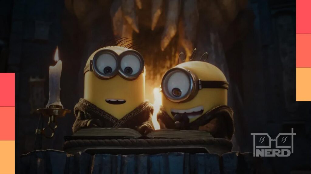 Comparativo mostra uma cena de Minions & Monstros recriando quadro a quadro uma sequência de Cidadão Kane com um minion em destaque