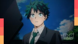 Imagem de destaque de My Hero Academia com referência ao curta I Am a Hero Too e data na Crunchyroll