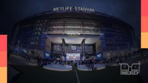 Ilustração de Noruega x Senegal no MetLife Stadium com indicação de horário e transmissão