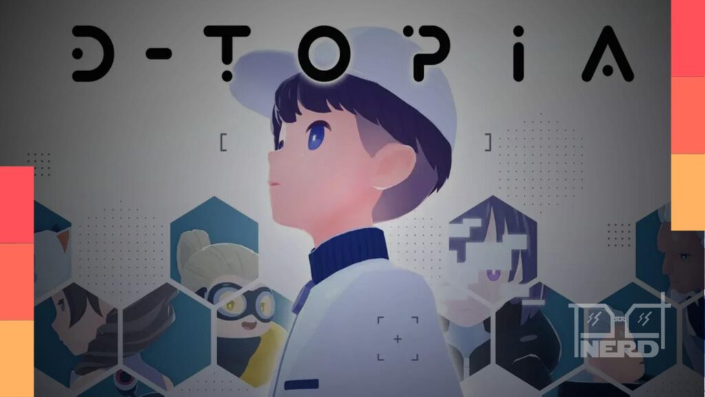 Tela de D-topia com blocos estilo 2048, portais num ambiente minimalista e aconchegante