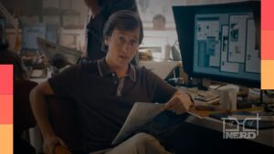 Skyler Gisondo como Jimmy Olsen na série da DC Studios, com referência a Superman e Gorilla Grodd