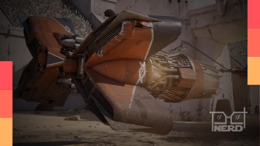 Trecho de jogabilidade de Star Wars: Galactic Racer em corrida no deserto de Tatooine