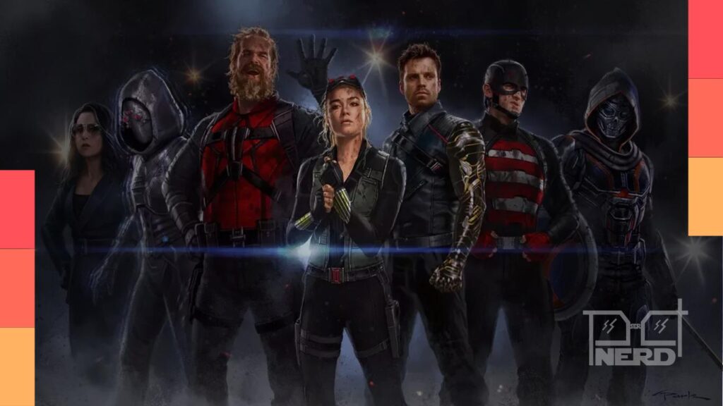 Grupo dos Thunderbolts no estilo MCU, sugerindo desenvolvimento de Thunderbolts 2