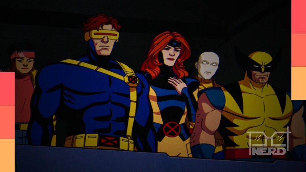 Imagem promocional de X-Men ’97 com personagens como Ciclope, Jean Grey e Wolverine anunciando a 2ª temporada
