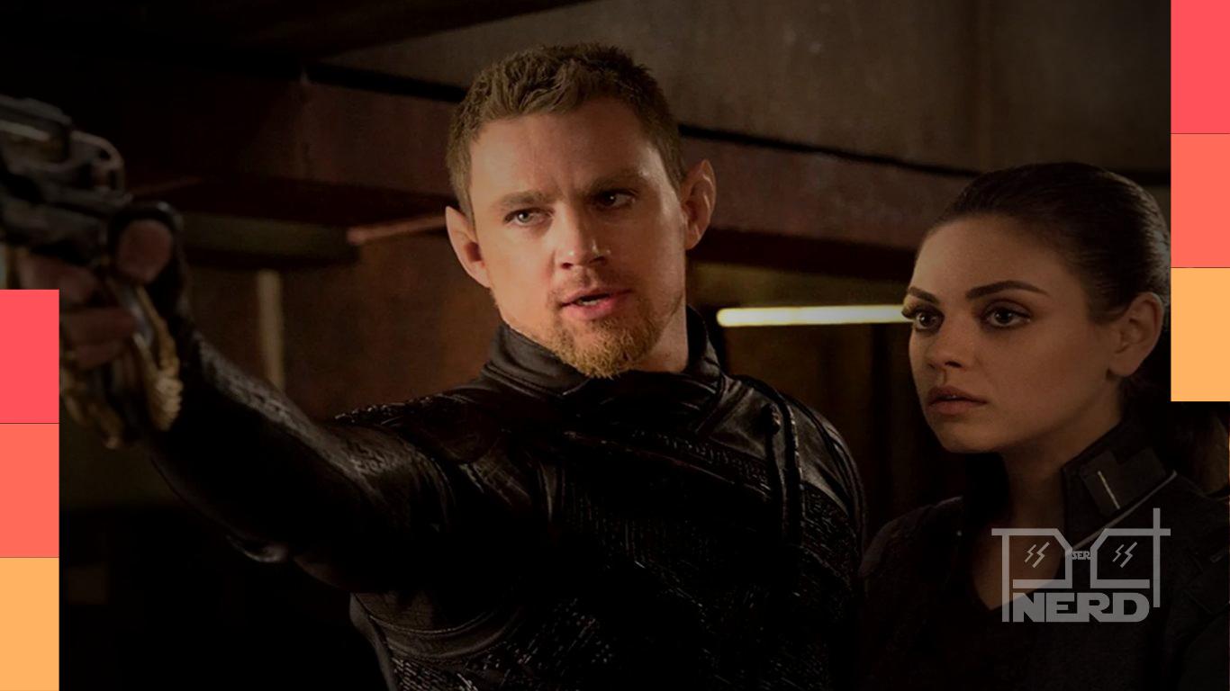 Mila Kunis e Channing Tatum em O Destino de Júpiter, disponível na HBO Max