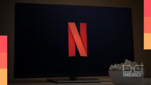 Imagem de divulgação com temática de streaming Netflix e lista de estreias para maratona