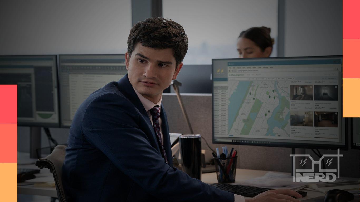 Cena da série Inapropriados para o Trabalho com Will Angus em destaque, exibida no Disney+.