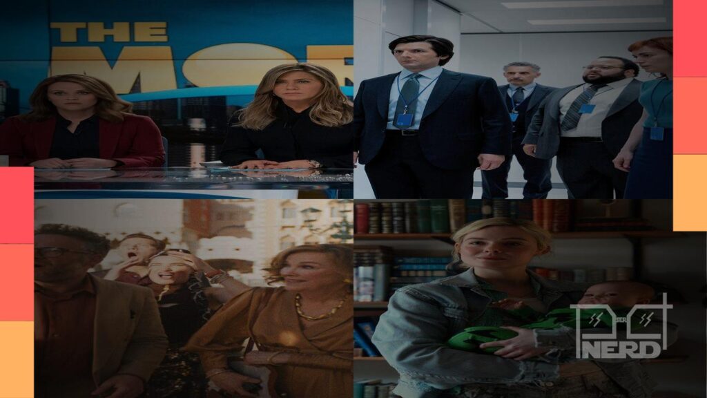 Foto ilustrativa de Apple TV com destaque para séries e filmes originais, incluindo Sofia Coppola e sátira de Hollywood.