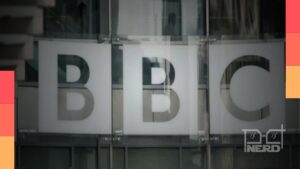 Imagem ilustrativa da BBC com alerta de cortes no orçamento e programação de séries