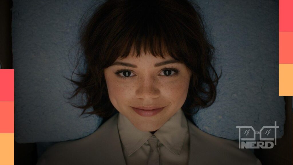 Jenna Ortega em cena de Klara e o Sol, interpretando Klara, uma Amiga Artificial no sci-fi
