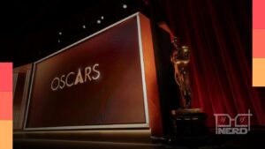 Logotipo do Oscar e destaque para lista com brasileiros convidados para a Academia