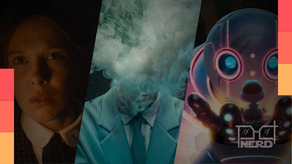 Imagem temática da Netflix com destaque para lançamentos de julho, incluindo séries e filmes