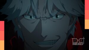 Dante em pose dramática em referência ao encerramento da série Devil May Cry, com clima de final na Netflix