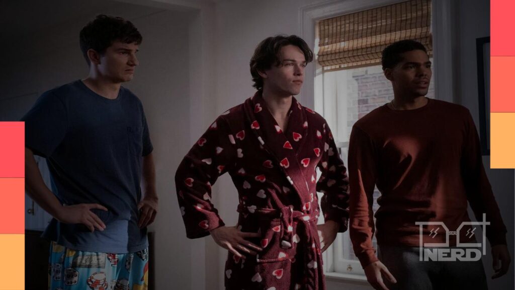 Elenco de Inapropriados para o Trabalho em cena de comédia no Disney+