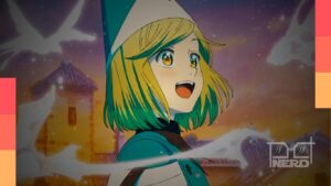 Coco e Qifrey em Witch Hat Atelier durante o uso de magia na primeira temporada