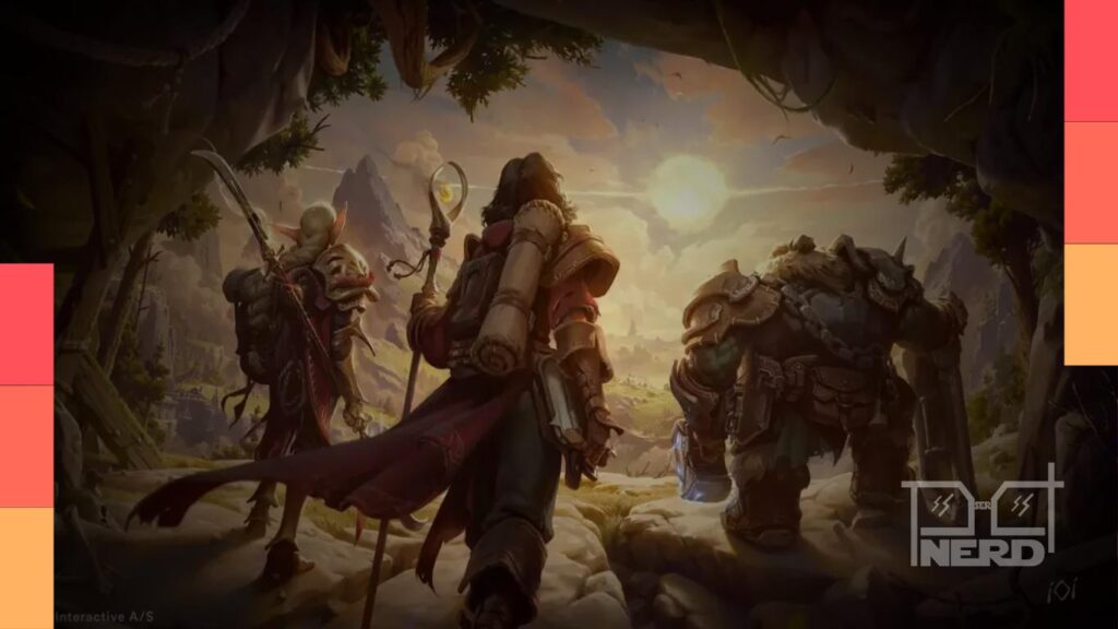 Ilustração de um controlador e elementos de fantasia simbolizando o Project Fantasy da IO Interactive após desistência do Xbox