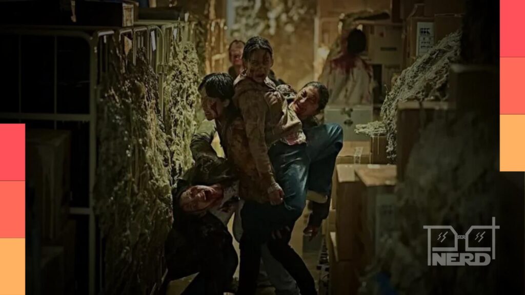Imagem promocional de Zona Zero com clima de surto viral apocalíptico e referência ao diretor Yeon Sang-ho