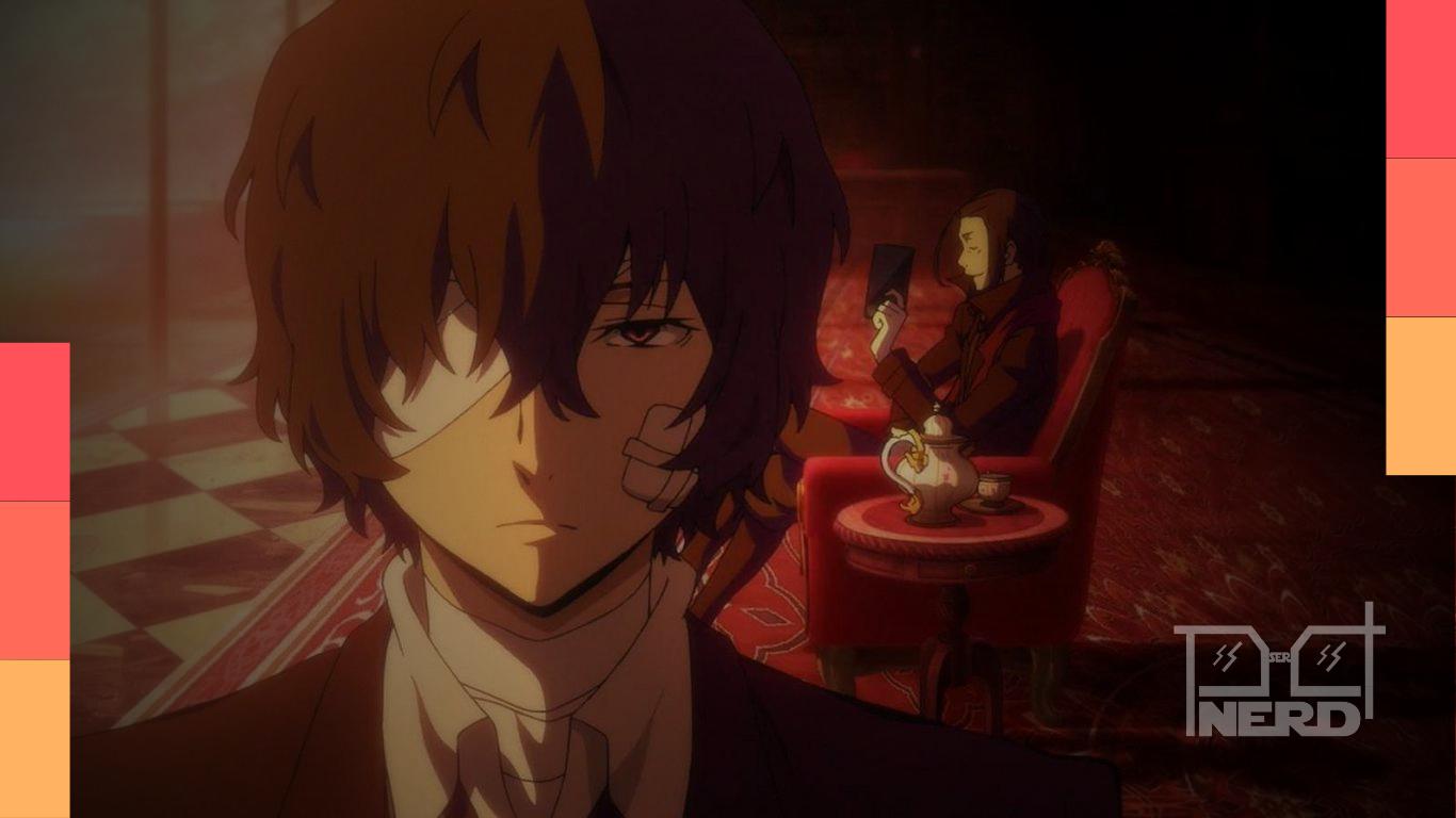Ilustração com títulos Odd Taxi, Bungo Stray Dogs, Detective Conan e Mononoke como mystery anime 10/10 segundo a CBR