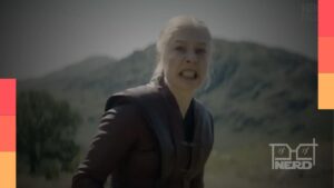 Imagem temática de A Casa do Dragão com referência ao trailer da metade final da terceira temporada