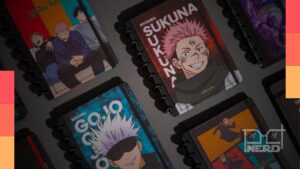 Cadernos com capas de Jujutsu Kaisen da coleção oficial Abyara Graf