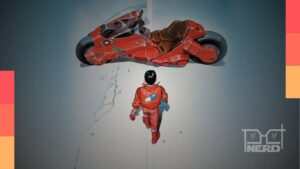Cena de Akira remasterizado em 4K com Kaneda e Tetsuo em Neo-Tóquio, anunciando retorno aos cinemas em agosto com distribuição Sato Company