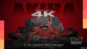 Pôster de Akira com visual cyberpunk em alta resolução