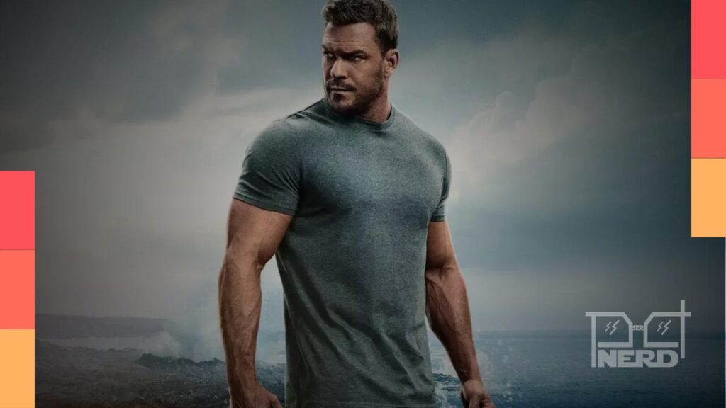 Alan Ritchson como Reacher e referência ao filme Maelstrom da Netflix com direção de Jaume Collet-Serra