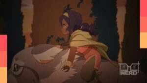 Imagem promocional de Avatar: Sete Refúgios com a nova Avatar e elementos de terra