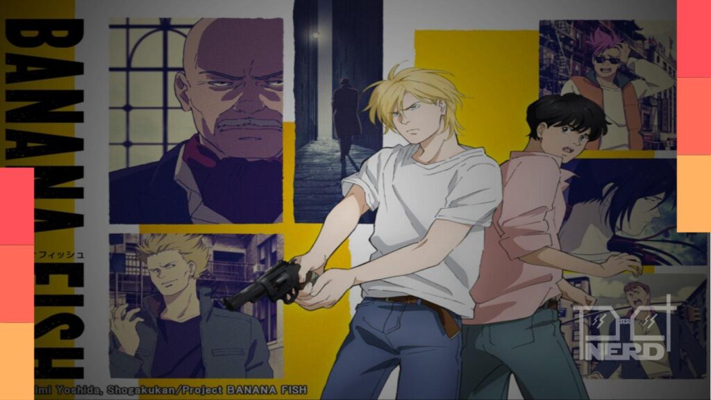 Cartaz de Banana Fish com Ash Lynx e Eiji Okumura anunciado na Netflix