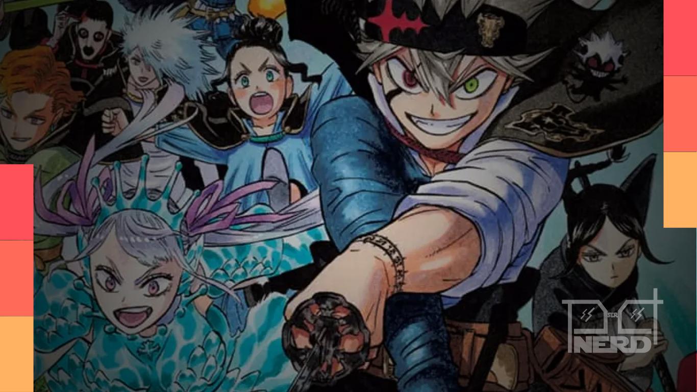 Capa do guia oficial de Black Clover revelada pela Shueisha com lançamento no Japão em 4 de agosto