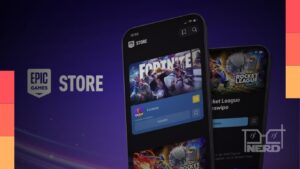 Tela do iPhone com passo a passo para instalar a Epic Games Store fora da App Store