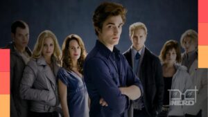 Diretora Catherine Hardwicke e integrantes do elenco de Crepúsculo reunidos na SDCC durante o painel Vampiros