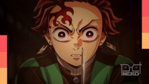 Ilustração do filme Demon Slayer: Castelo Infinito com destaque para batalhas contra as Luas Superiores
