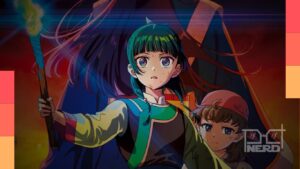 Teaser trailer do filme Diários de uma Apotecária com Maomao e Jinshi ao fundo