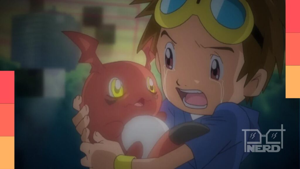 Arte promocional de Digimon Tamers reunindo 20 personagens para comemorar os 25 anos do anime