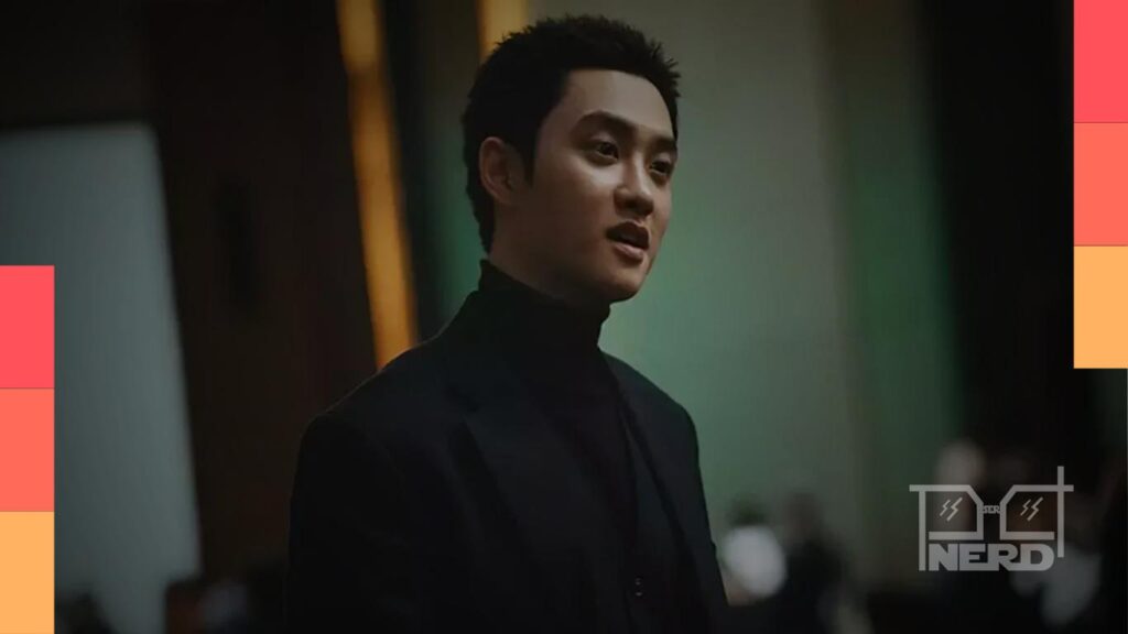D.O. (Do Kyung-soo) em imagem promocional e referência ao k-drama We Are the Zombie, com zumbis e shopping