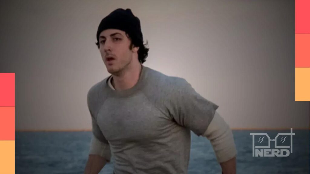 Cena do trailer de Eu Sou o Rocky com Anthony Ippolito interpretando um Sylvester Stallone jovem