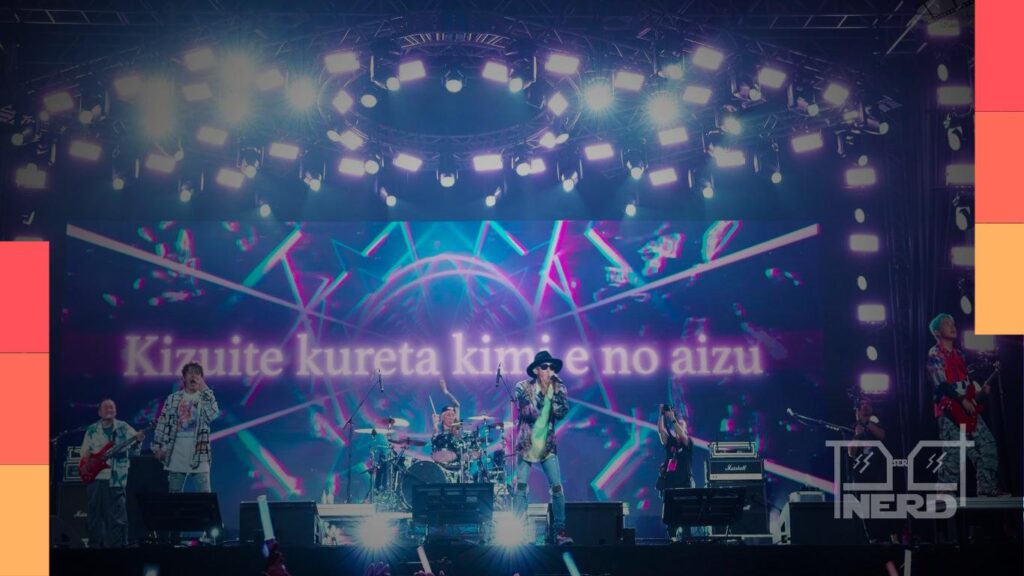 Banda FLOW em apresentação no Anime Friends 2026, no Distrito Anhembi, em São Paulo