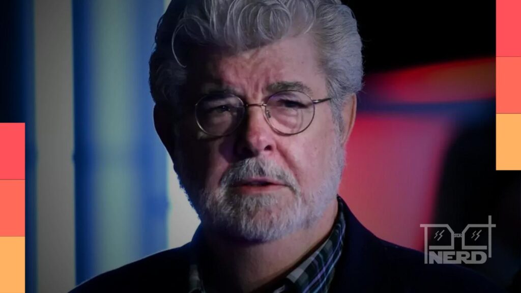 George Lucas aparece como ele mesmo em uma exposição de ícones do cinema em Minions & Monstros