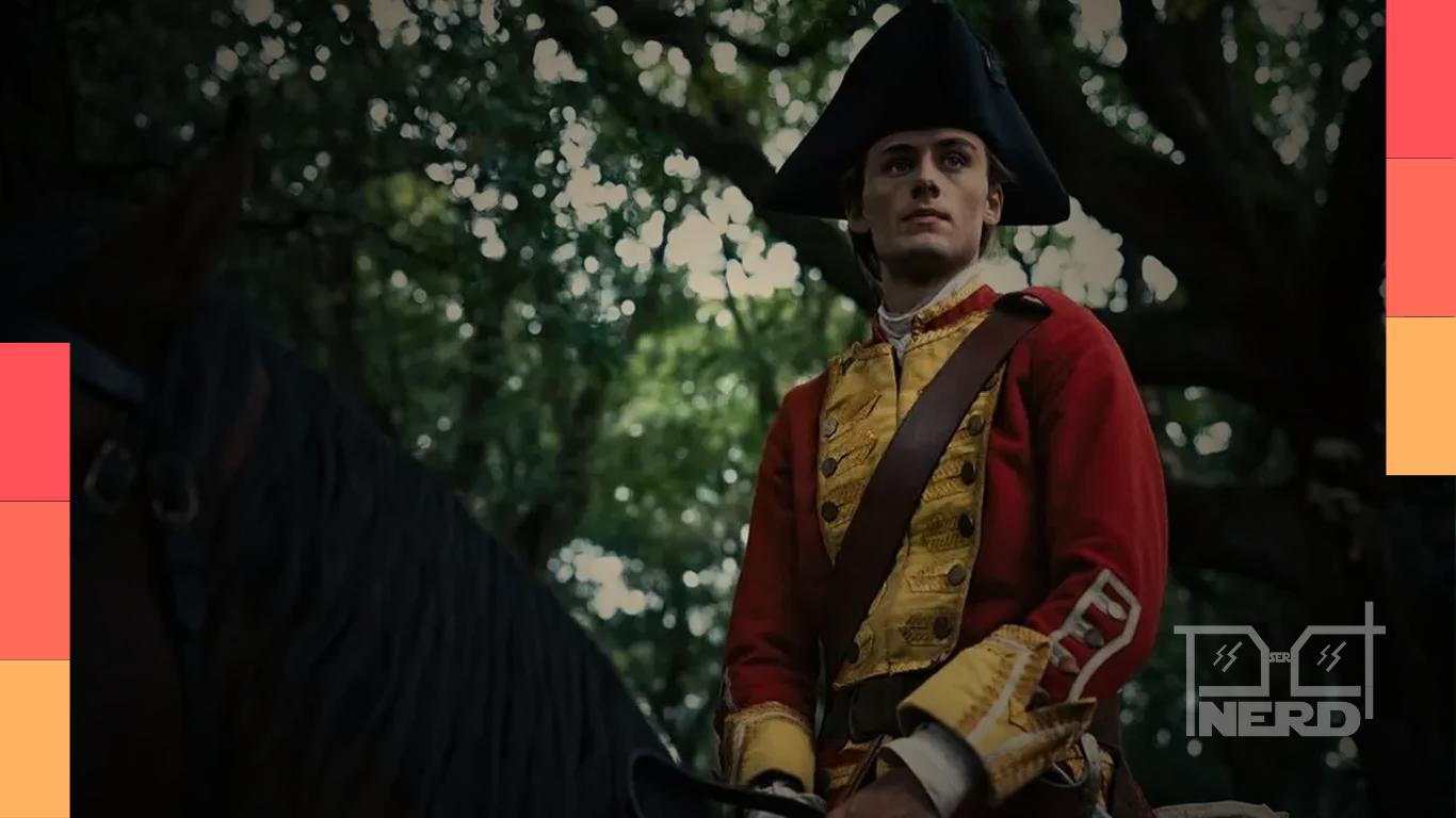 Imagem de George Washington com atmosfera cinematográfica, mencionando uso de IA em cenas do filme