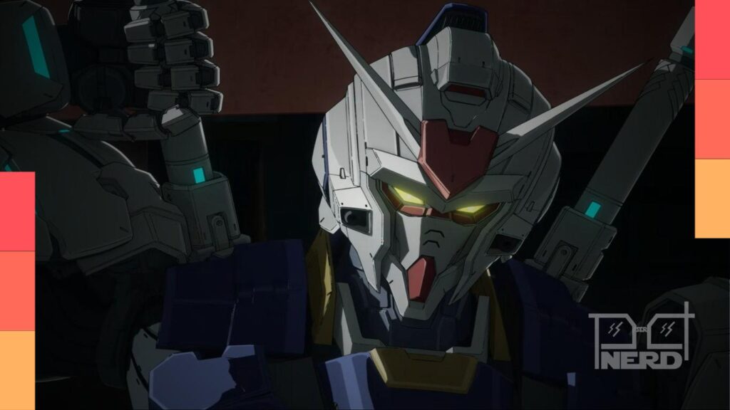 Pôster de Mobile Suit Gundam RG XARX-ZERO mostrando o Gundam ZERO e elementos do Projeto RG