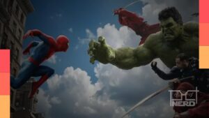 Homem-Aranha encarando o Hulk em teaser de Homem-Aranha: Um Novo Dia
