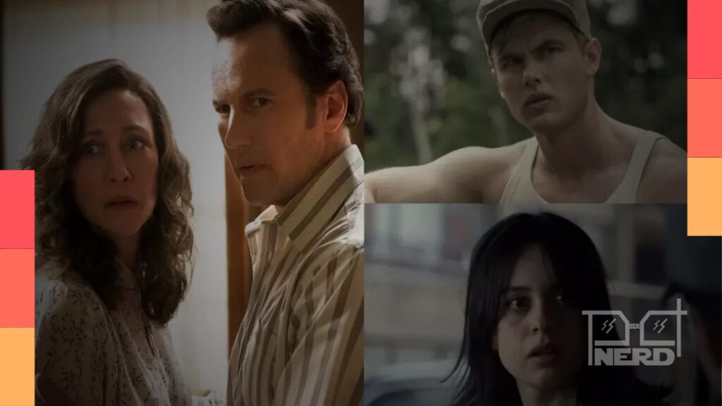 Garrett Wareing como Ed e Amanda Fix como Lorraine Warren em Invocação do Mal 5