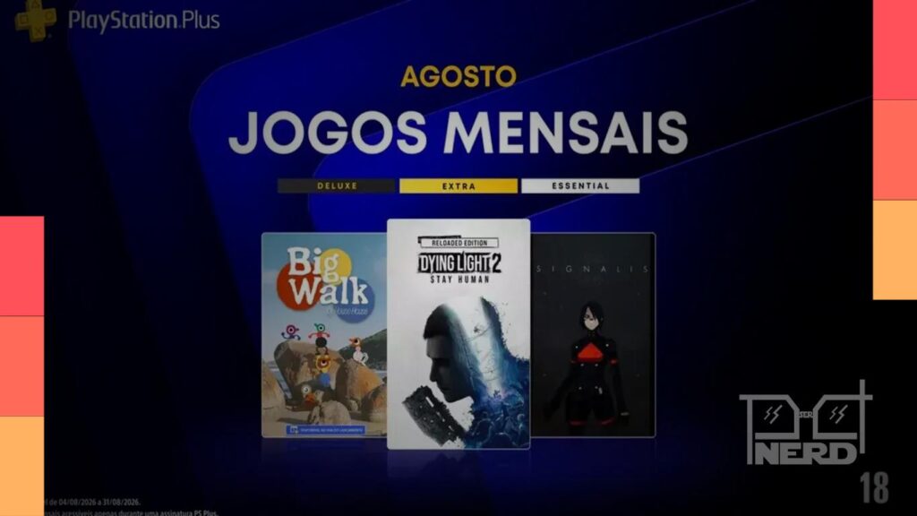 Três jogos gratuitos da PS Plus de agosto: Dying Light 2 Stay Human Reloaded, Big Walk e Signalis