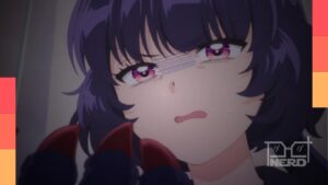 Kuroe Akaishi em sua forma Harugon em Kaiju Girl Caramelise, com clima de anime de verão